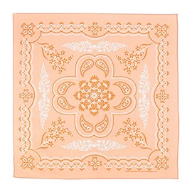 CTM® Extra Large 27 Inch Fashion Paisley Print Bandana, Coral