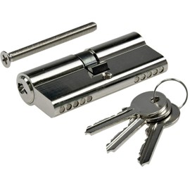 ChiliTec Lock Cylinder for DIN Mortise Locks Increased Security Cylinder + 3 Beard Keys 70 mm (35 + 35 mm)