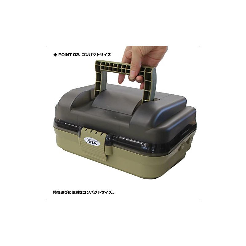 Osaka Fishing Equipment (OGK) Small Tackle Box Single Tier Smoke/Light