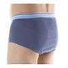 3-Pack Men's Gray Classic Regular Absorbency Washable Reusable Incontinence Briefs