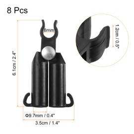 uxcell 8Pcs 8mm/0.3in Adjustable Plant Trellis Connectors Clips A-Type 70 Degree, Plastic Garden Stakes Clips for Gardening Bracket Shelf Rods Buckles Garden Trellis