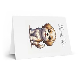 DistinctInk Greeting Card/Note Card -Havanese Puppy Cartoon Birthday - PACK of 1