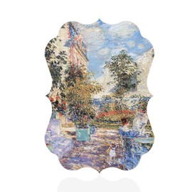 Fastasticdeals Vertical Home Decor Wall Sign in A French Garden Painting Art Picture Frame Benelux Shape 12x18Inches