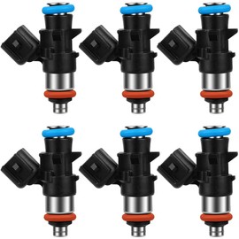 6Pcs Fuel Injectors ANGLEWIDE 0280158233 Fuel Injectors Set fit for for Dodge for Avenger Challenger Charger Durango Grand Caravan Journey,for Jeep for Grand Cherokee, 4 Holes