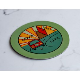 Wisconsin Dells Wisconsin Souvenir 4 Inch Vinyl Decal Sticker Camping Design