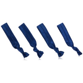 Schoolies Hair Accessories Soft Ties 4 Pieces, Real Dark Blue