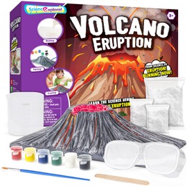Erupciones de volcán pintadas a Mano,Kit de Tallo de volcán Enorme erupción masiva，Actividades de Química Educativas Juguetes，Juguetes de Bricolaje,para Adolescentes de 8 a 14 años