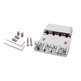 Unbranded 18mm String Spacing Chrome Bass Bridge Saddle For 4 String Rickenbacker Guitar
