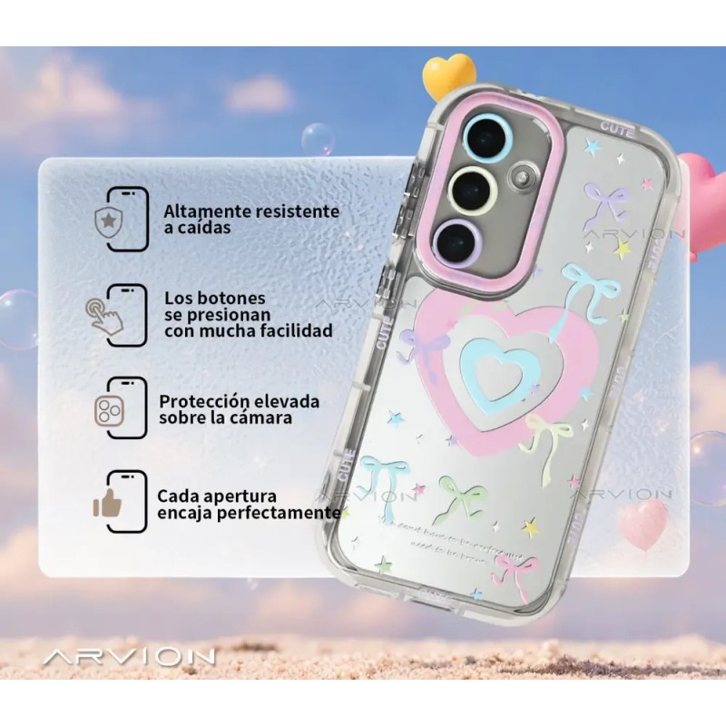 Funda Para Motorola Espejo Cute Corazones Antigolpes Mujer