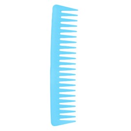 Peine de Dientes Anchos, Cabello Grande Redondeado, Peine Desenredante sin Mango para Cabello Rizado, Cabello Húmedo y Seco (Azul)