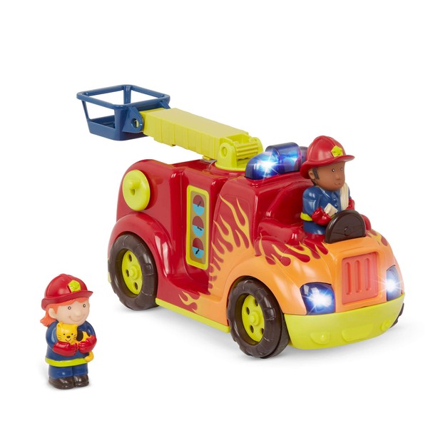 B. toys BX1146ZC2 Fire Truck Fire Truck with Sound & Light Car Toy with 2 Firefighter Figures 1.5 Years Old and Up