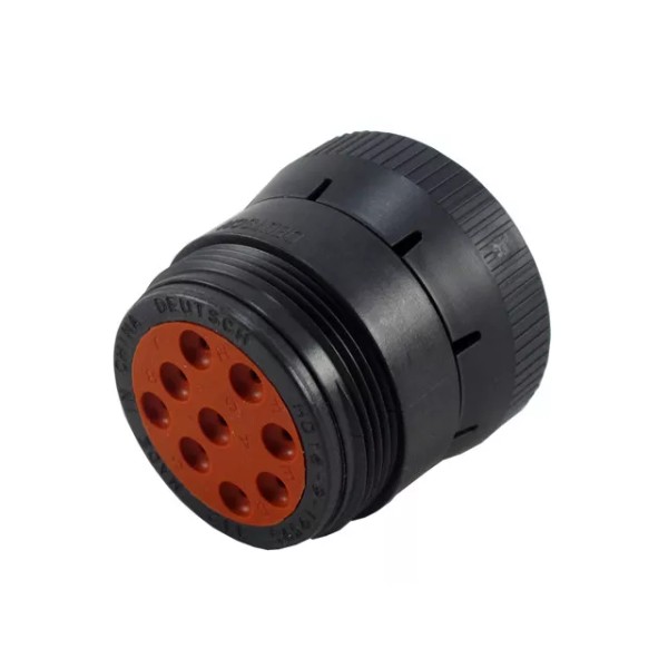 Deutsch HD16-9-1939S, Plug w/ Coupling Ring, 9 Pin, Black In