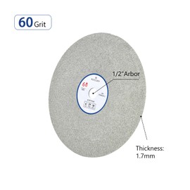 SCOTTCHEN Diamond Grinding Wheel Disc 6" x 1/2" Arbor Hole 60 Grit Abrasive Flat Lap Wheel Sanding Disc for Granite Marble Gem - 1pack