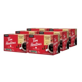 Tim Hortons Original Blend, Medium Roast Coffee, Single-Serve K-Cup Pods Compatible with Keurig Brewers, 72ct K-Cups, 6x12ct Boxes
