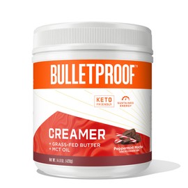 Bulletproof Peppermint Mocha Creamer, 14.8 Ounces, Keto Coffee Powder Creamer with MCT Oil and Grass-Fed Butter