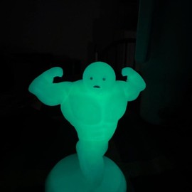 3D printed Buff Smiski - Color: Off White Glow in the Dark
