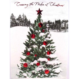 Braille Embossed Christmas Greeting Card - Cross The Miles At Christmas C51R