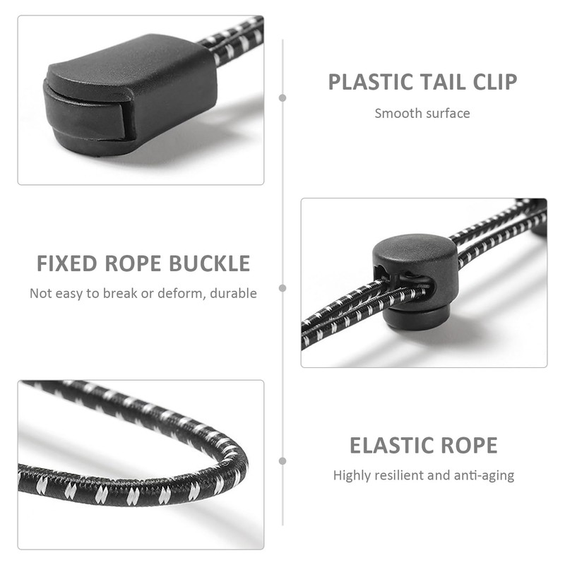 Pack of 6 Bungee Cord, Trekking Pole Attachment Cord, Adjustable