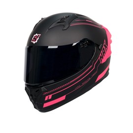 HAX Obsidian Pro Full Face Dual Visor Adult Motorcycle Helmet for Motorbike Street Bike with Pinlock Ready DOT Approved Matte Pink XXL