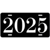 2025 Year Black Flat Novelty Car License Plate