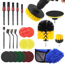 eROOSY 25PCS Car Detailing Kit,Premium Car Cleaning Kit, Car Polishing & Buffing Pads Kit for Cars, Bikes, Bathroom,Kitchen