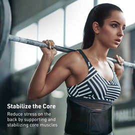 BodyMed Sure-Fit™ Two-Pull Lumbosacral Support, Black, 3X-Large – Lower Back Stabilizer – Secure Lumbar Wrap to Support & Stabilize Core Muscles – All-Day Support at Home, In the Office, & Gym