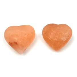 QYLHH 2 Pcs Heart Shape Himalayan Salt Hot Massage Cold Stones Set Warm Rocks Kit for Facial SPA