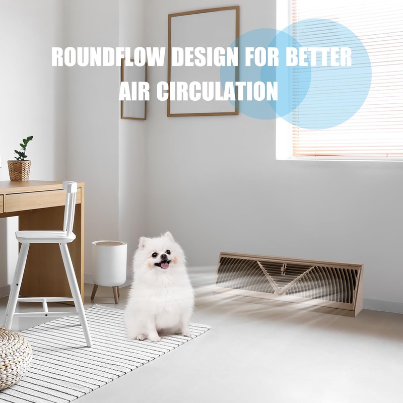 Yaocom 2 Pack Baseboard Register Vent 24 Inch Duct Opening