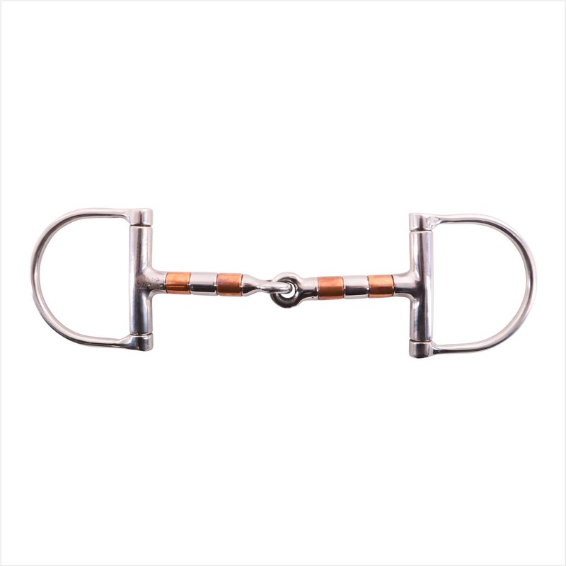 AK D-Bit with Cooper Roller Mouth with Single Joint Horse