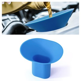 UTV Oil Change Funnel, Silicone Foldable Flexible Oil Drain Funnel, Car Oil Funnel for Can-am Maverick X3 Defender, Fits Car, Motorcycle, Truck, UTV, ATV, and Boat (Blue)