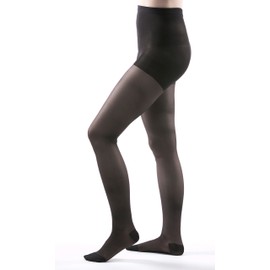 Allegro 15-20 mmHg Essential 16 Sheer Knee High Closed Toe (Black) Large