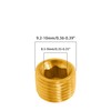 Brass Pipe Fitting,Hex Countersunk Plug,SAFYY 1/8" NPT Plug Male Pipe
