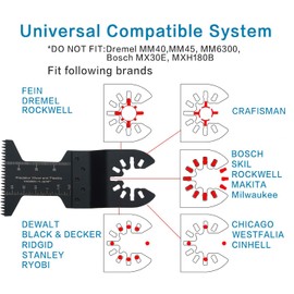 17Pcs High Carbon Steel Oscillating Saw Blades Kit for Wood, Metal, Plastics - Universal Replacement Accessories for Sanding, Grinding, Cutting