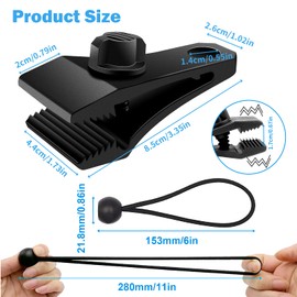 32 Pcs Tarp Clamps Clips with 6 Inch Ball Bungee Cords - Heavy Duty Lock Grip Tent Pool Awning Fasteners Tarp Clips Clamps & Bungee Ball Cords for Outdoor Camping Canopies Tarps Cargo Tent Car Cover