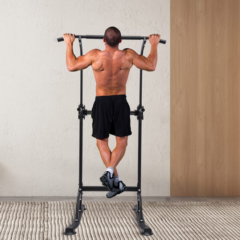 Power Tower Pull Up Bar Station Strength Training Dip Stands
