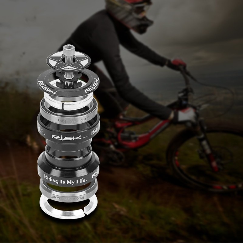 Tbest Bicycle Head Parts Set, 34mm Aluminum Alloy Road Bike