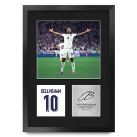 HWC Trading Jude Bellingham England Gifts Printed Signed Autograph Picture for Football Fans and Supporters - A3 Portrait Framed