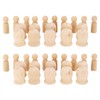 40Pcs Wooden Pegs Natural Unfinished Develop HandsOn Skills Wood Crafts
