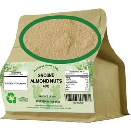 Natural Health 4 Life Ground Almonds 400g in Kraft Pouch (1 Pouch)
