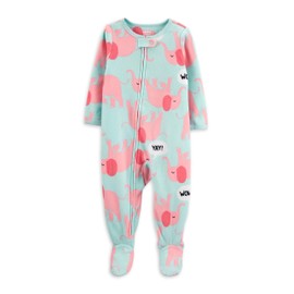 Carter's Little Girls' Toddler Elephant Blanket Sleeper Pajamas (3T) Blue