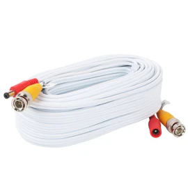 Postta BNC Video Power Cable (2 Pack 30 Feet) Pre-made All-in-One Video Security Camera Cable Wire with Four Connectors for CCTV DVR Surveillance System