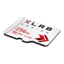 PNY XLR8 Gaming 256GB Class 10 U3 V30 A2 microSDXC Flash Memory Card, Read speed up to 100MB/s, Ideal for smartphones, tablets, handheld consoles