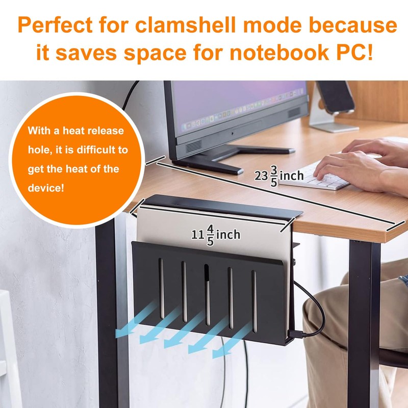 UYHKVXF Desk Side Storage, Under Steel Hanging Organizer, No Drill