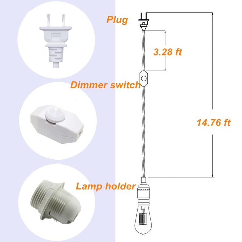 Pendant Light Kit with Dimmer Switch 15 Feet Hanging Lamp