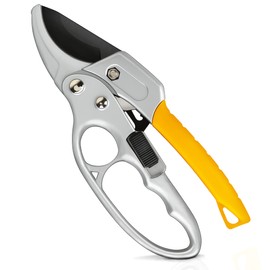 Milifox Tijeras de Podar para Jardín - Tijeras de Podar para Ahorrar Fuerza, Tijeras de Trinquete Con Hebilla de Seguridad para Ramas, Flores, Frutas, Cortar Ramitas Fácilmente