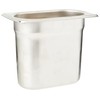 Vogue Stainless Steel 1/9 Gastronorm Tray 150 mm Deep, Silver,