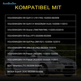 AutoBeeDen Indicator for Volkswagen VW GTI, Golf 5/6 Wagon/Plus, Sharan, Eos, Jetta 3, Passat, Seat Alhambra, Skoda Superb with E Marking (Clear Right)