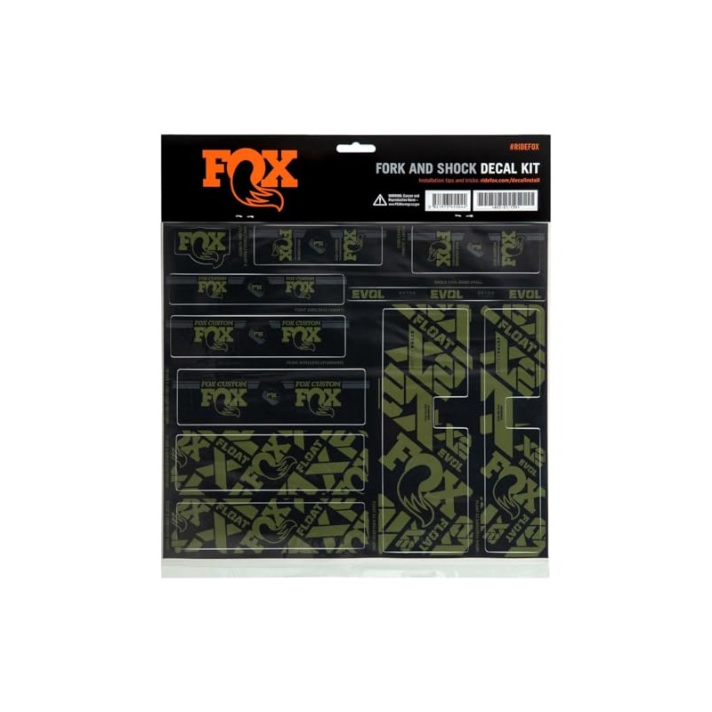 Fox Racing Shox Kit de calcomanías de tenedor y choque