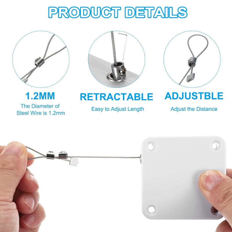 PATIKIL Punch-Free 800g Automatic Sliding Screen Door Closer, Multifunctional Storm