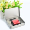 Wobe 12pcs Metal Rectangular Empty Hinged Tins Box Containers 4.5x3.3x0.9